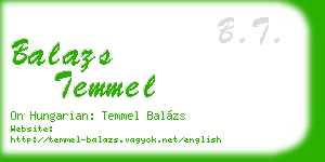 balazs temmel business card